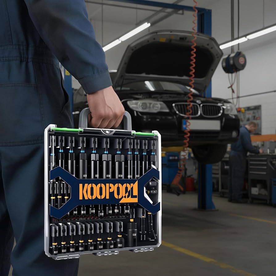 Qoo　1225 KOOPOOL 55PCS Impact Driver Bit Set, 1/4